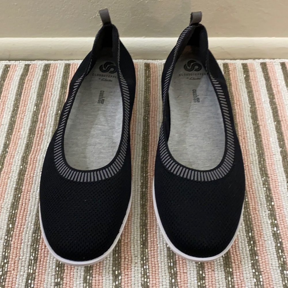 Clarks Cloudsteppers Black Wedge 9M